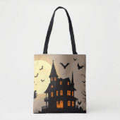Halloween Tote Bag - Minimal "BOO" Spooky Design Tasche (Vorderseite)