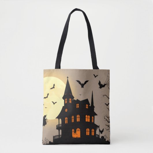 Halloween Tote Bag - Minimal "BOO" Spooky Design Tasche (Vorderseite)