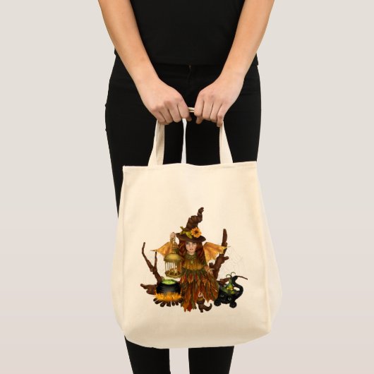 "Halloween Tote Bag mit Wald Fairy" Tragetasche (Vorderseite (Produkt))