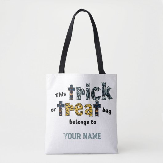Halloween Tote Bag probieren oder behandeln Tasche (Vorderseite)