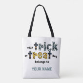 Halloween Tote Bag probieren oder behandeln Tasche (Rückseite)
