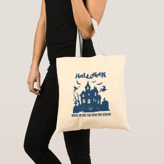 Halloween Tote Bag - Spuk Haus Tragetasche (Vorderseite (Produkt))