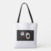 Halloween Tote Bag - Surreal Melting Pumpkin Art | Tasche (Rückseite)