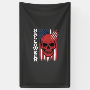 Halloween-Totenkopf-Flagge Vektor-Design_1 Banner
