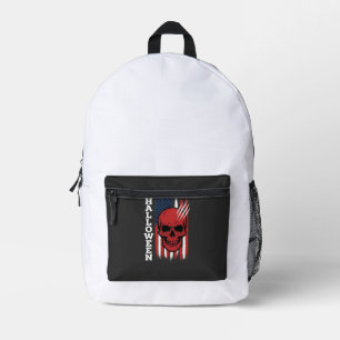 Halloween-Totenkopf-Flagge Vektor-Design_1 Bedruckter Rucksack