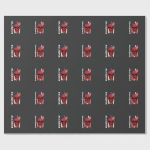 Halloween-Totenkopf-Flagge Vektor-Design_1 Geschenkpapier