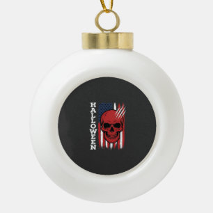 Halloween-Totenkopf-Flagge Vektor-Design_1 Keramik Kugel-Ornament