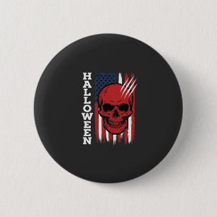 Halloween-Totenkopf-Flagge Vektordesign_1 Button