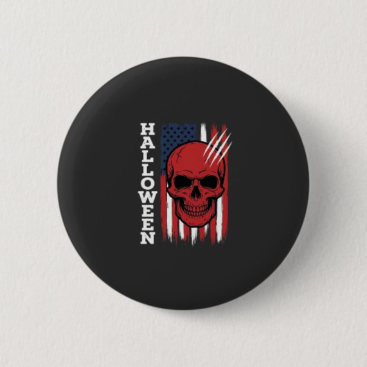 Halloween-Totenkopf-Flagge Vektordesign_1 Button (Vorderseite)
