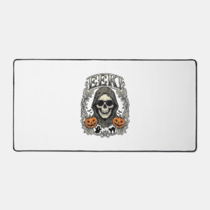 Halloween-Totenkopf-Grafik Vintage-Stich-Shirt Ar Schreibtischunterlage