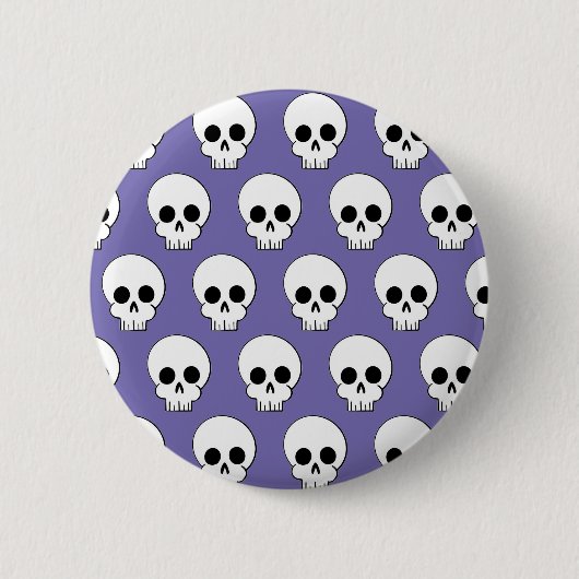 Halloween-Totenkopf-Muster Button (Vorderseite)
