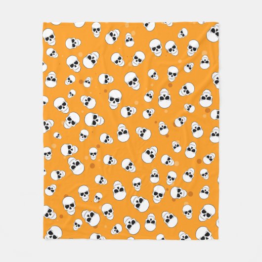 Halloween-Totenkopf-Muster Fleecedecke (Vorderseite)