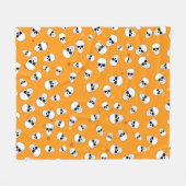 Halloween-Totenkopf-Muster Fleecedecke (Vorderseite (Horizontal))