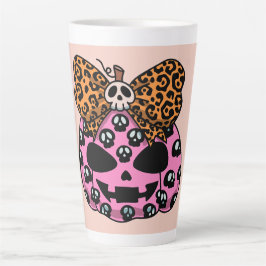 Halloween, Totenkopf-Muster, Gesicht Kürbis, Moder Milchtasse