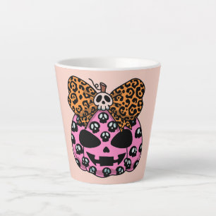 Halloween, Totenkopf-Muster, Gesicht Kürbis, Moder Milchtasse