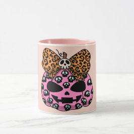 Halloween, Totenkopf-Muster, Gesicht Kürbis, Moder Tasse