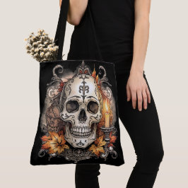 Halloween, Totenkopf-Muster, Kerzenlicht Calavera Tasche