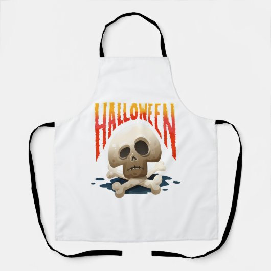 HALLOWEEN TOTENKOPF SCHÜRZE (Vorderseite)
