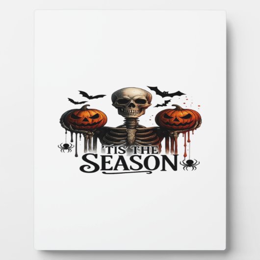 Halloween-Totenkopf-Skelett Fotoplatte (Vorderseite)