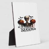 Halloween-Totenkopf-Skelett Fotoplatte (Seite)