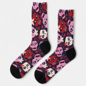 Halloween-Totenkopf Socken (Linkes Detail)