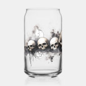 Halloween-Totenköpfe Design Trinkset Dosenglas (Vorderseite)