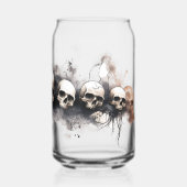 Halloween-Totenköpfe Design Trinkset Dosenglas (Rückseite)