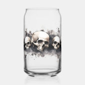 Halloween-Totenköpfe Design Trinkset Dosenglas (Links)