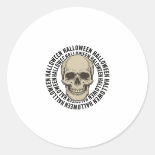 Halloween-Totenkreis-Vintage-Stichdesign_1 Runder Aufkleber