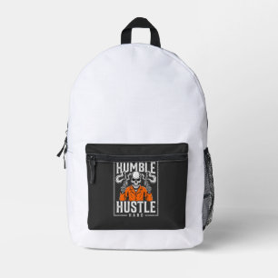 Halloween-Totenschädel Bleib Bescheiden Arbeite Ha Bedruckter Rucksack