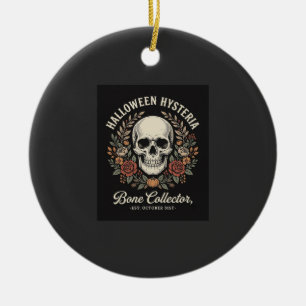 Halloween-Totenschädel-Blumen-Knochen-Sammler-Desi Keramik Ornament