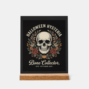 Halloween-Totenschädel-Blumenknochen-Sammler-Desig Acrylschild
