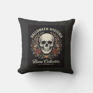 Halloween-Totenschädel-Blumenknochen-Sammler-Desig Kissen