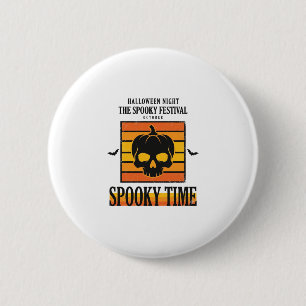 Halloween-Totenschädel Gruselig Lustig Vintage-Zit Button