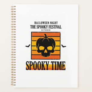 Halloween-Totenschädel Gruselig Lustig Vintage-Zit Planer