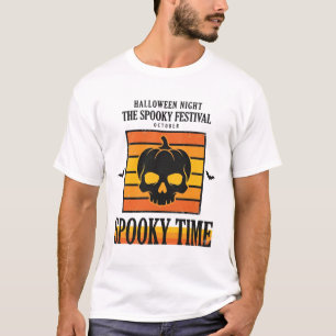 Halloween-Totenschädel Gruselig Lustig Vintage-Zit T-Shirt