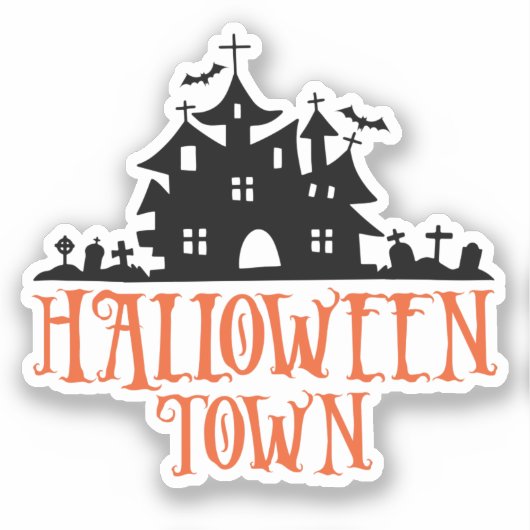 Halloween Town Aufkleber (Vorderseite)