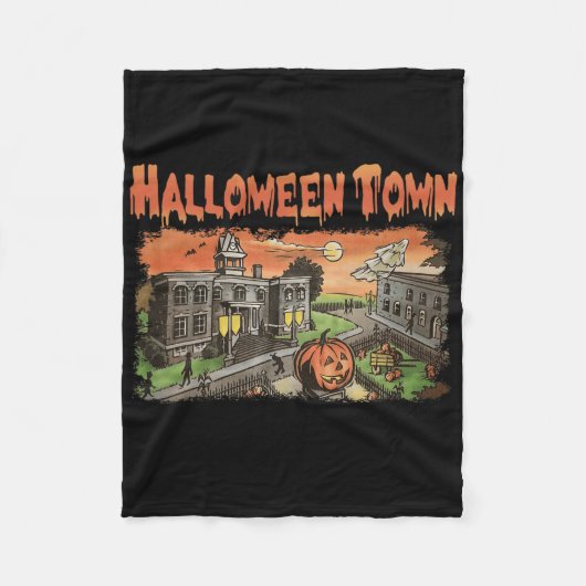Halloween Town Est 1998 Halloween-Party Niedlich H Fleecedecke (Vorderseite)