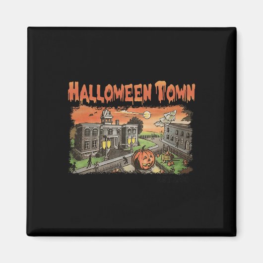 Halloween Town EST 1998 Halloween-Party Niedlich H Magnet (Vorne)