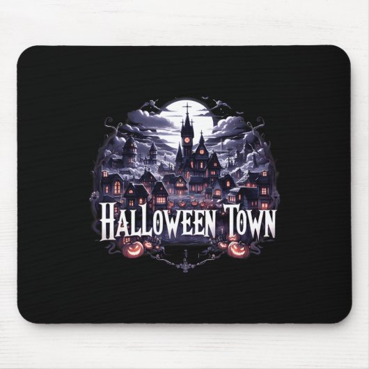 Halloween Town Skeleton Ghost Pumpkin Halloween Mousepad (Vorne)