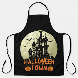 Halloween Town - Spuk Haus - Vollmond Schürze
