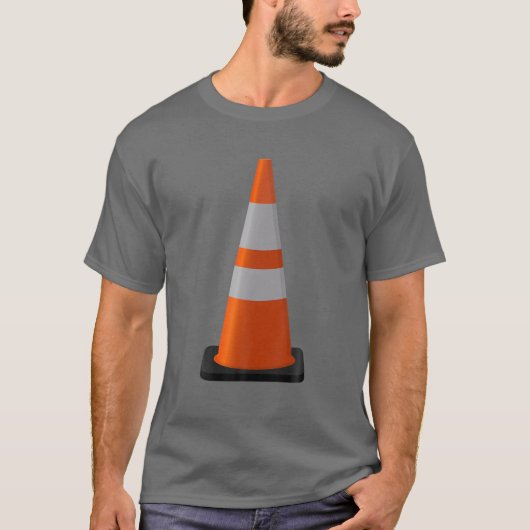 Halloween Traffic Cone Funny Simple Safety T-Shirt (Vorderseite)