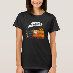 Halloween Train Boo Funny Ghost Pumpkin Toddler Ki T-Shirt