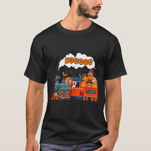 Halloween Train Boo Ghost Pumpkin Kleinkind Kids B T-Shirt (Vorderseite)
