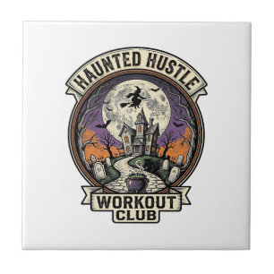 Halloween-Trainingshemd Haunted Hustle Gravur A Fliese