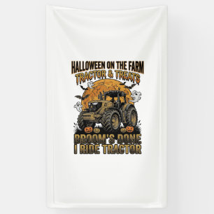 Halloween-Traktor-Shirt Lustiger Farmhexenritt Des Banner
