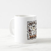 Halloween-Trank Trick oder Brauen Vintage Graviert Kaffeetasse (Vorderseite Links)