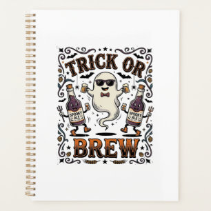 Halloween-Trank Trick oder Brauen Vintage Graviert Planer