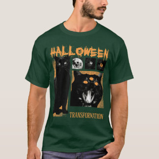 Halloween-Transformationdrittes Auge Katze Horror  T-Shirt