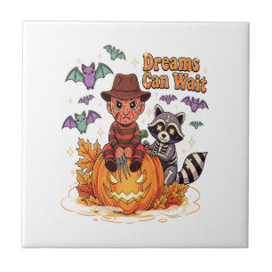 Halloween Träume Können Warten Horror Monster Fliese